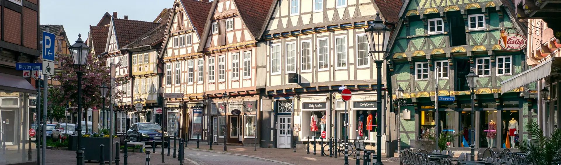 Die Innenstadt von Celle mit Fachwerkhäusern